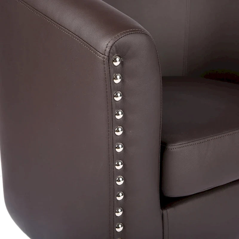 Carson Carrington Junsele PU Leather Accent Club Chair