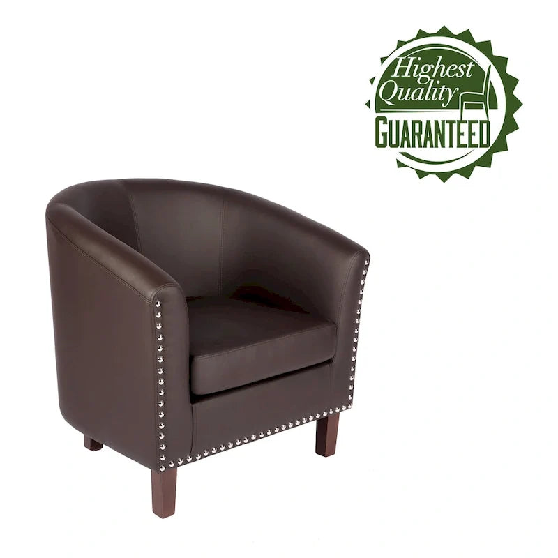 Carson Carrington Junsele PU Leather Accent Club Chair