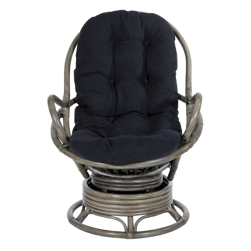 Rattan Swivel Rocker Chair