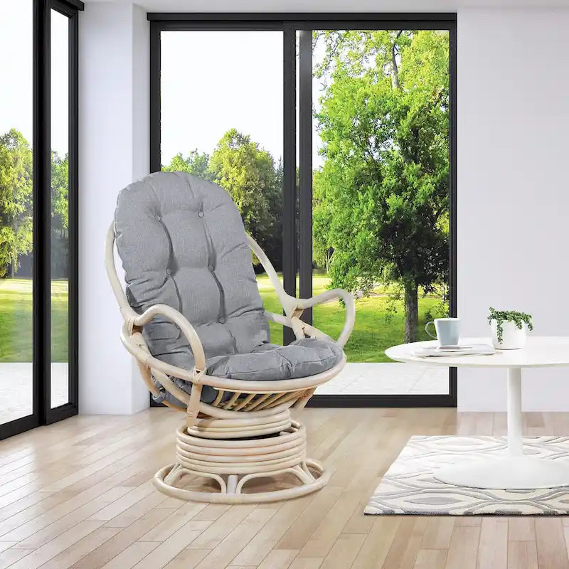 Rattan Swivel Rocker Chair