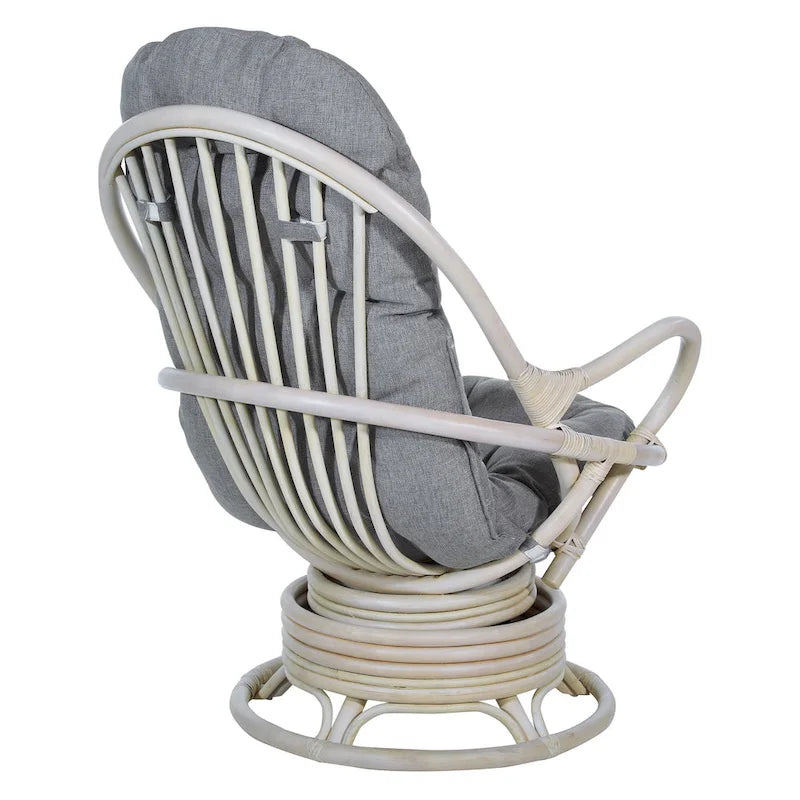 Rattan Swivel Rocker Chair