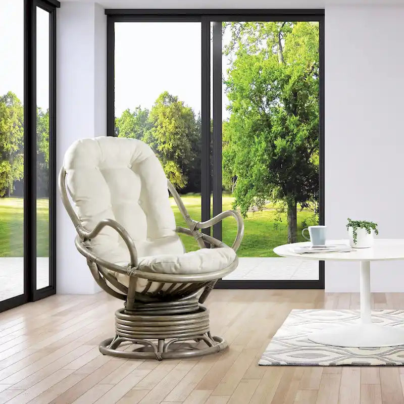 Rattan Swivel Rocker Chair