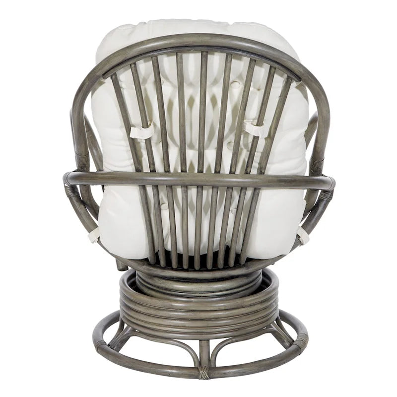 Rattan Swivel Rocker Chair