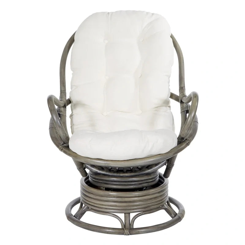 Rattan Swivel Rocker Chair
