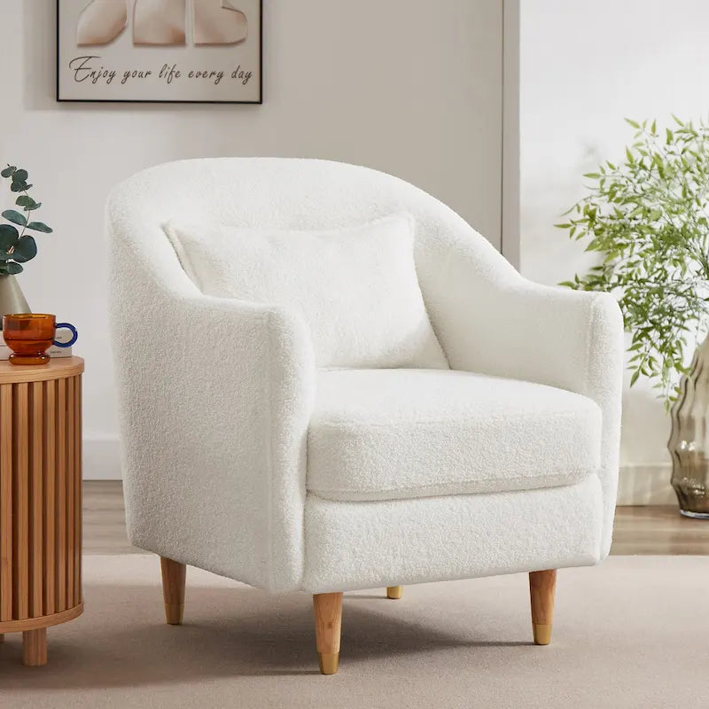VANOMi 28.34W Lot de 2 fauteuils d'appoint, fauteuil club en velours avec pieds en bois massif