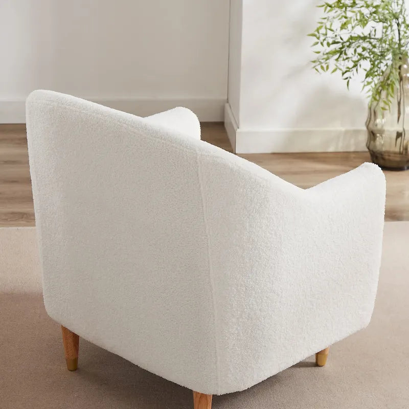 VANOMi 28.34W Lot de 2 fauteuils d'appoint, fauteuil club en velours avec pieds en bois massif