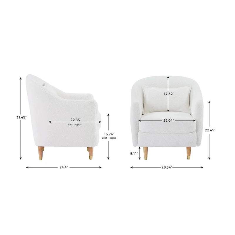 VANOMi 28.34W Lot de 2 fauteuils d'appoint, fauteuil club en velours avec pieds en bois massif