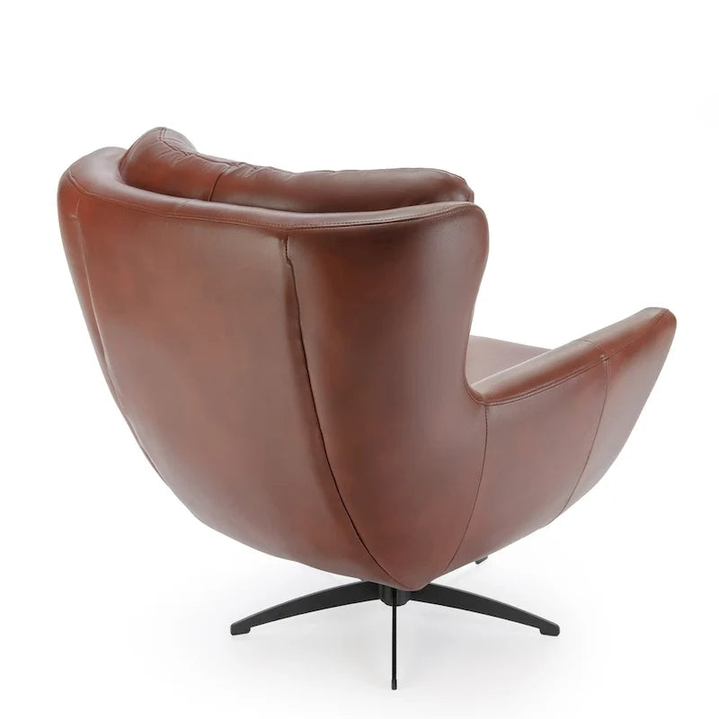 Cleveland Tufted Faux Leather Swivel Chair by Greyson Living