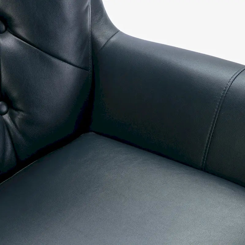 Cleveland Tufted Faux Leather Swivel Chair by Greyson Living