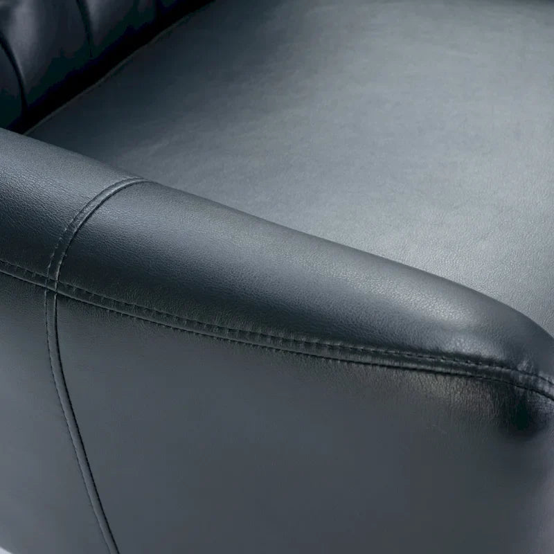 Cleveland Tufted Faux Leather Swivel Chair by Greyson Living