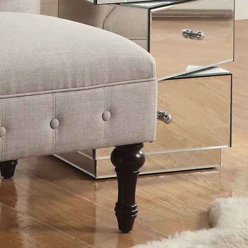 Rosevera LaGuardia Slipper Chair, Chesterfield, Armlesschair