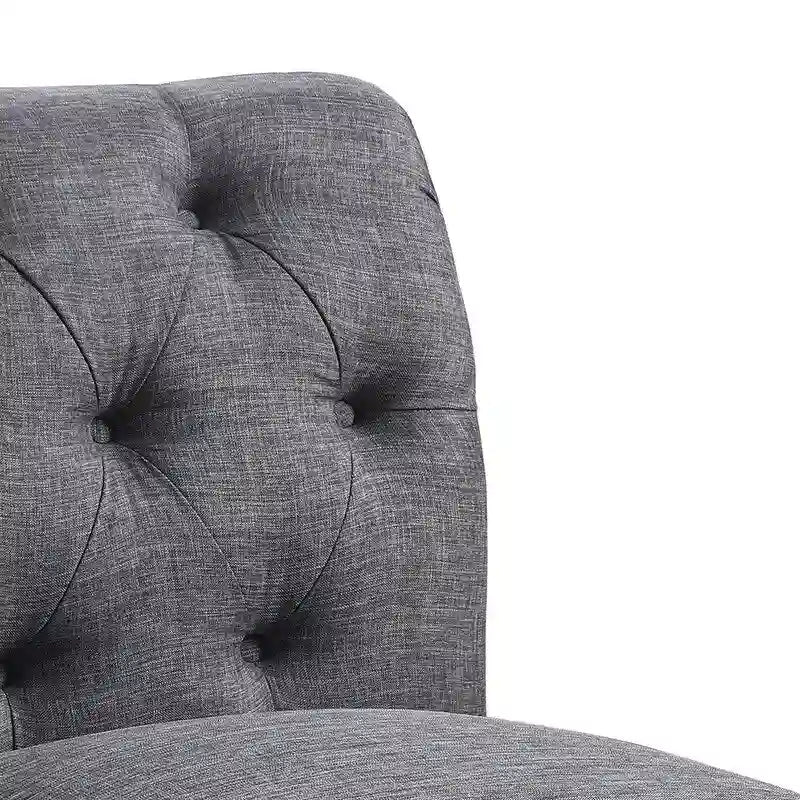 Rosevera LaGuardia Slipper Chair, Chesterfield, Armlesschair