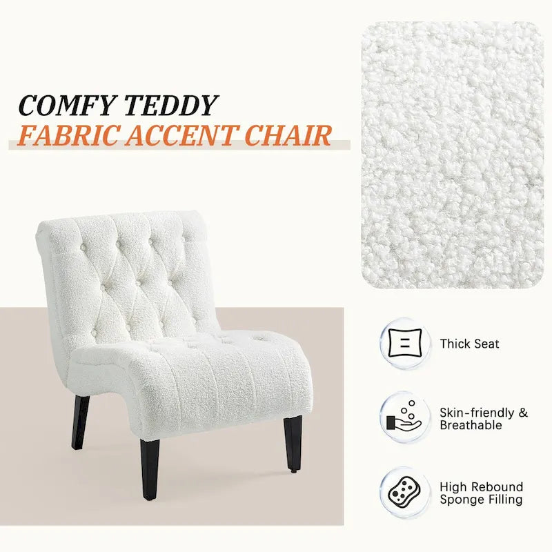 AVAWING Armless Accent Upholstered Lounge Chair