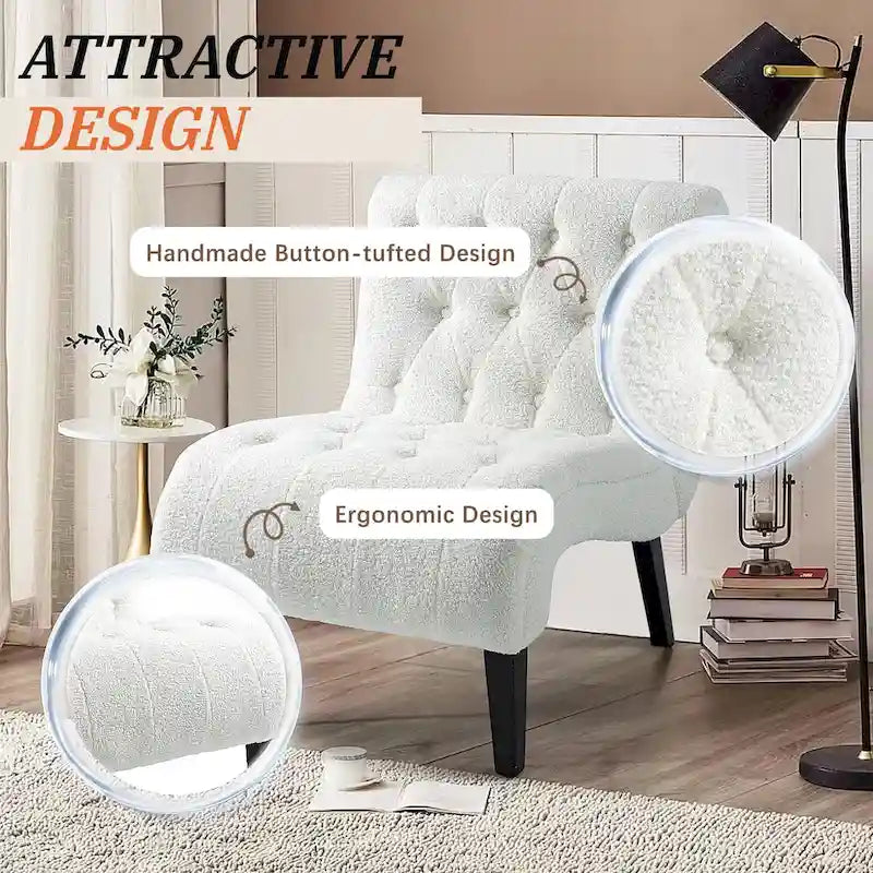 AVAWING Armless Accent Upholstered Lounge Chair