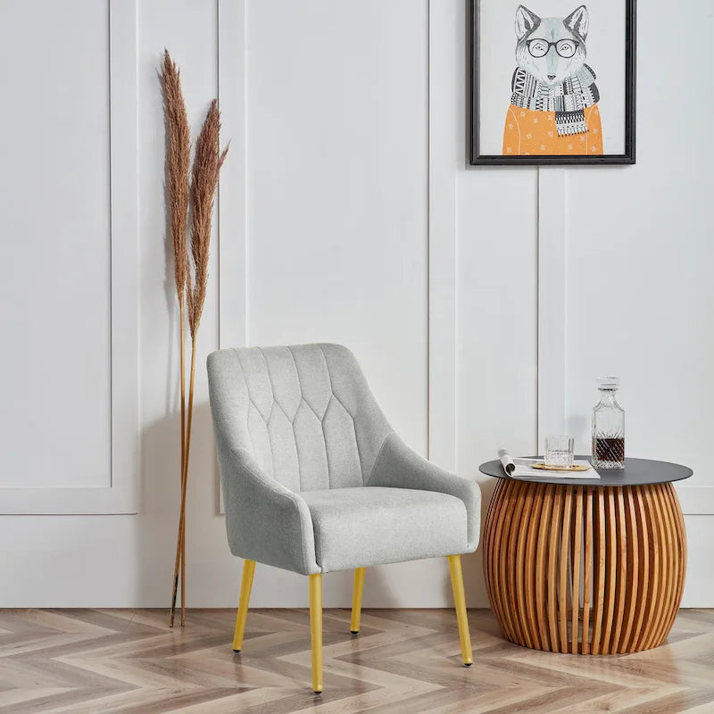 Corvus Abigail Upholstered Accent Chair with Metal Legs