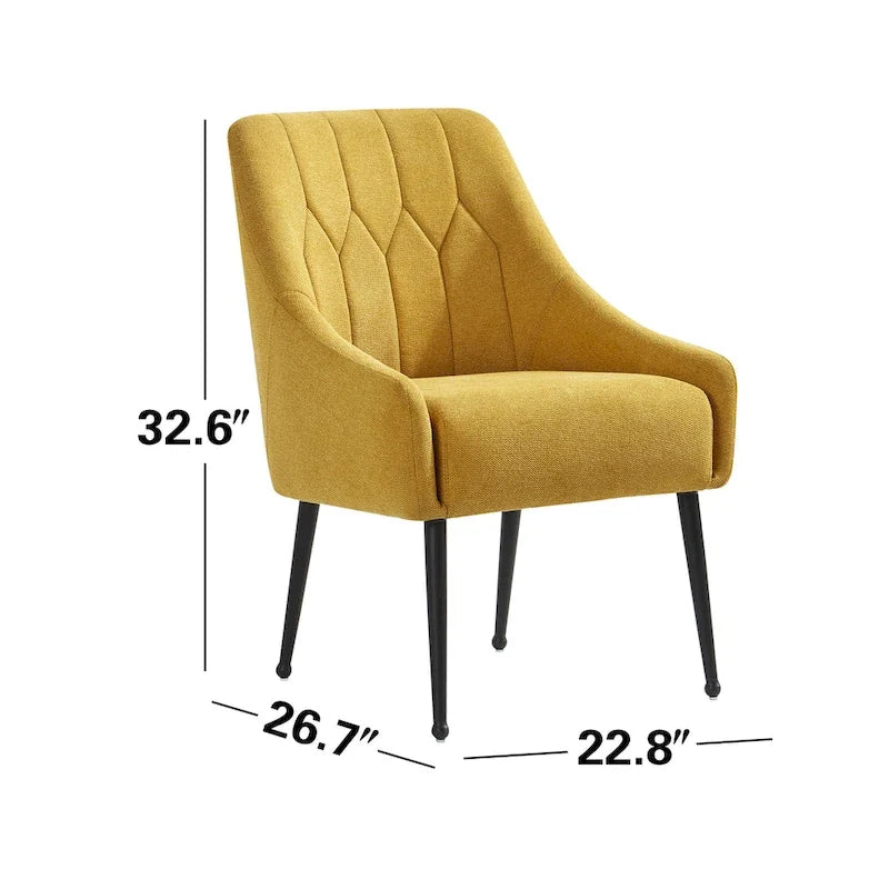 Corvus Abigail Upholstered Accent Chair with Metal Legs