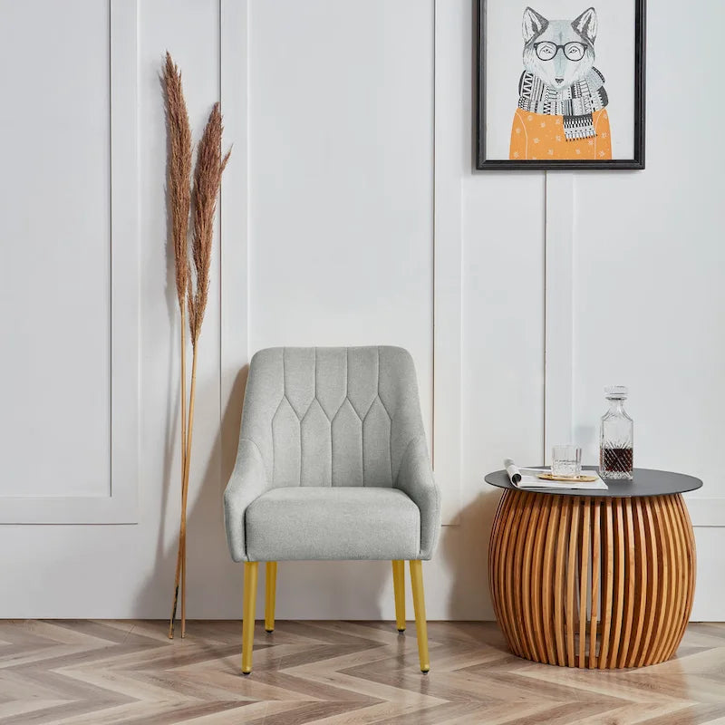 Corvus Abigail Upholstered Accent Chair with Metal Legs