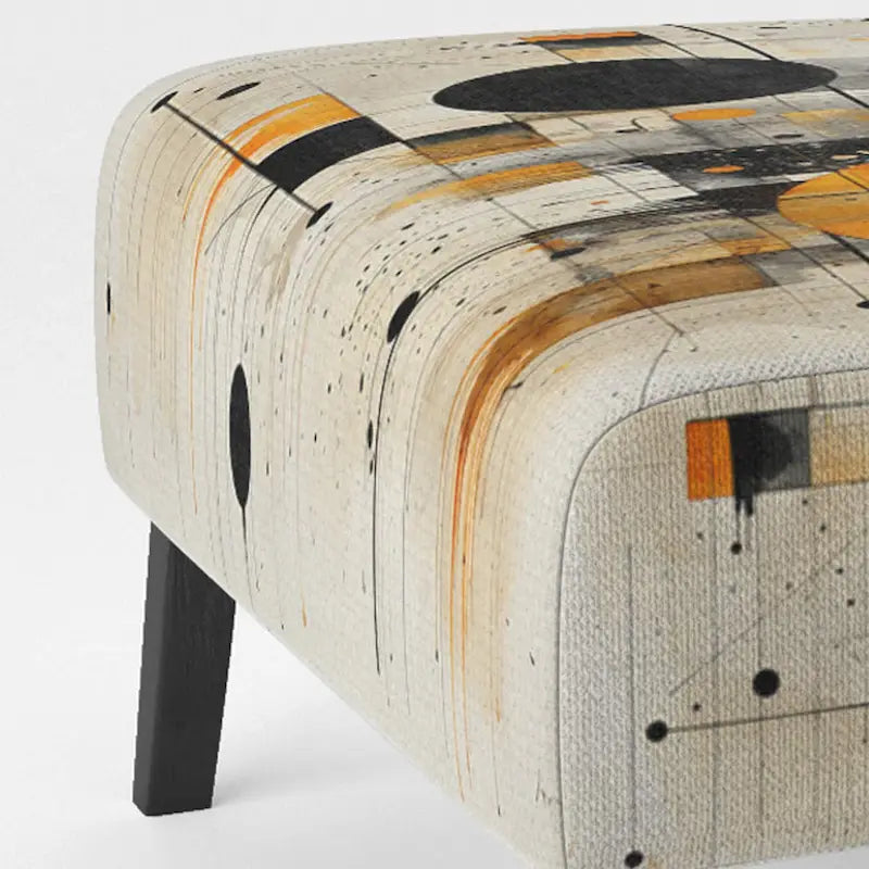 Chaise d'appoint Designart Geometric Abstraction III en tissu avec formes abstraites et chaise à accoudoirs moderne et contemporaine