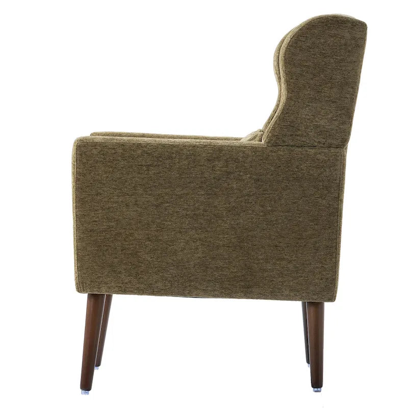 Chenille Fabric Accent Chair with Arm