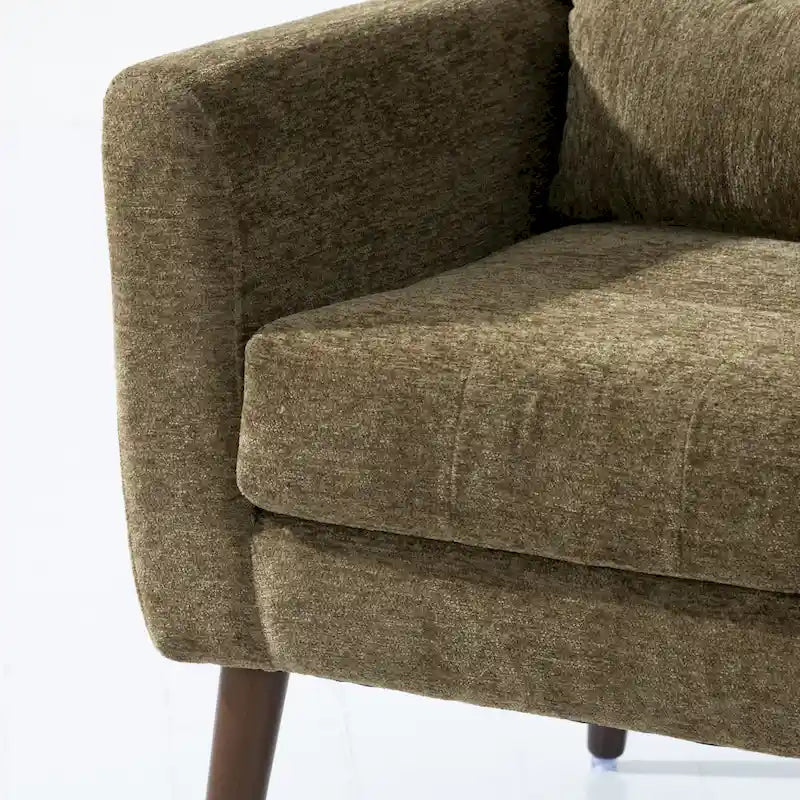 Chenille Fabric Accent Chair with Arm