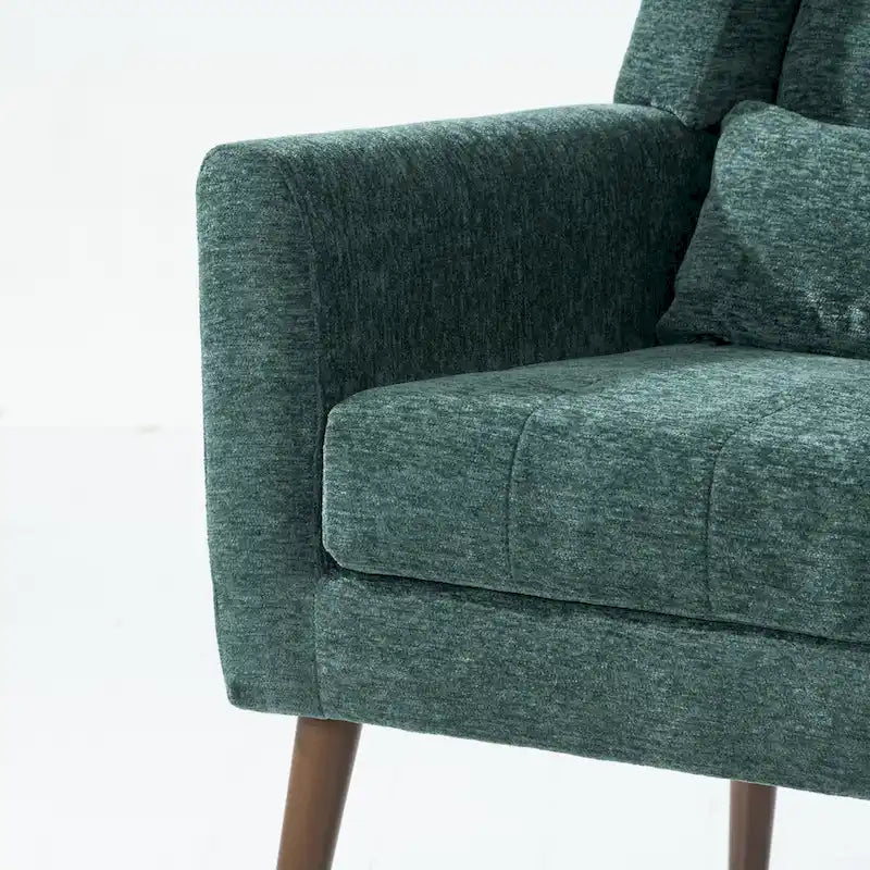 Chenille Fabric Accent Chair with Arm