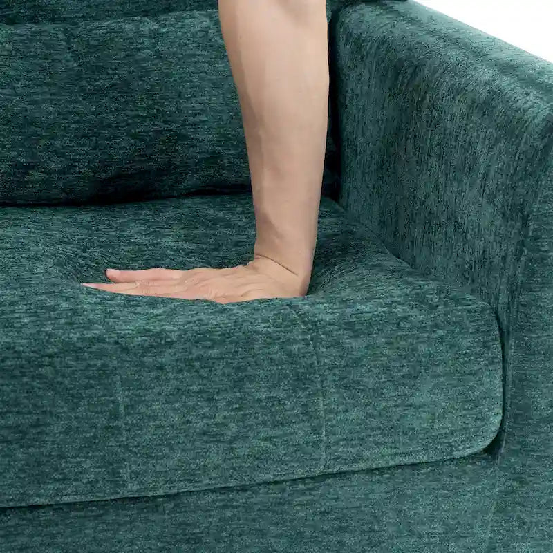 Chenille Fabric Accent Chair with Arm