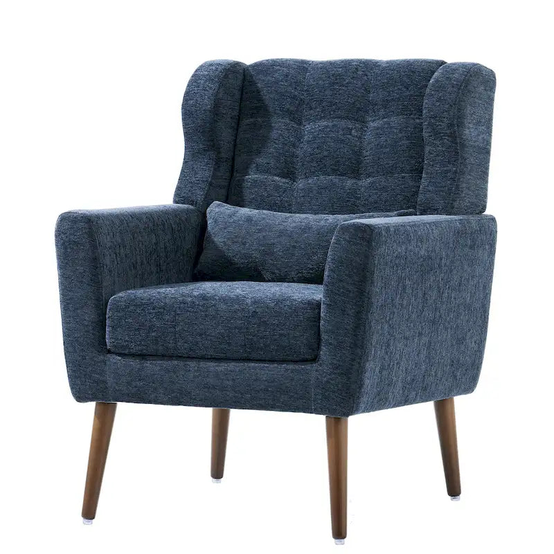 Chenille Fabric Accent Chair with Arm
