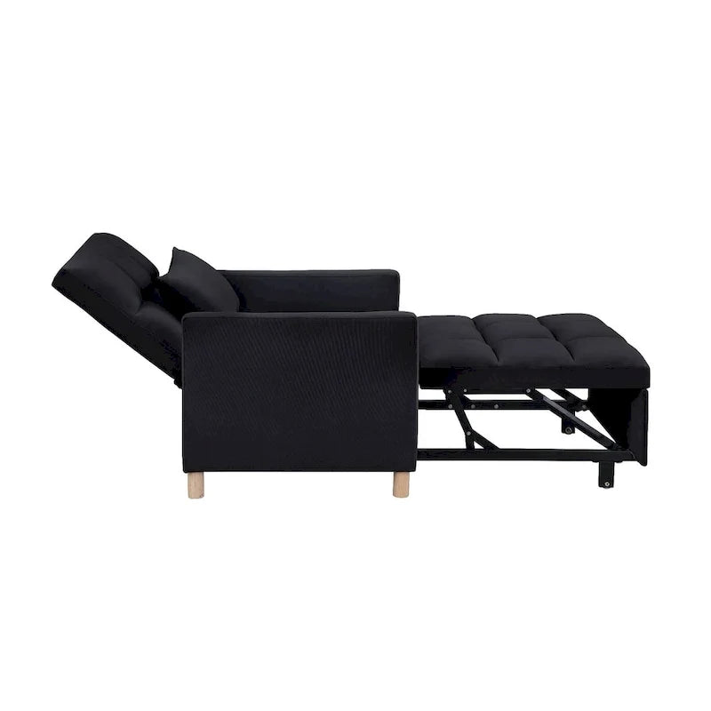 Fauteuil Lit Convertible 3 en 1, Noir