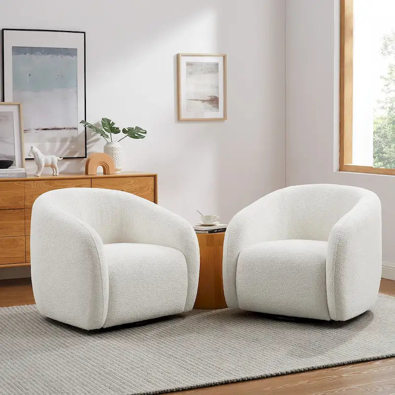 Kiptin 31.7W 360 Degree Swivel Barrel Accent Chair (Set of 2)