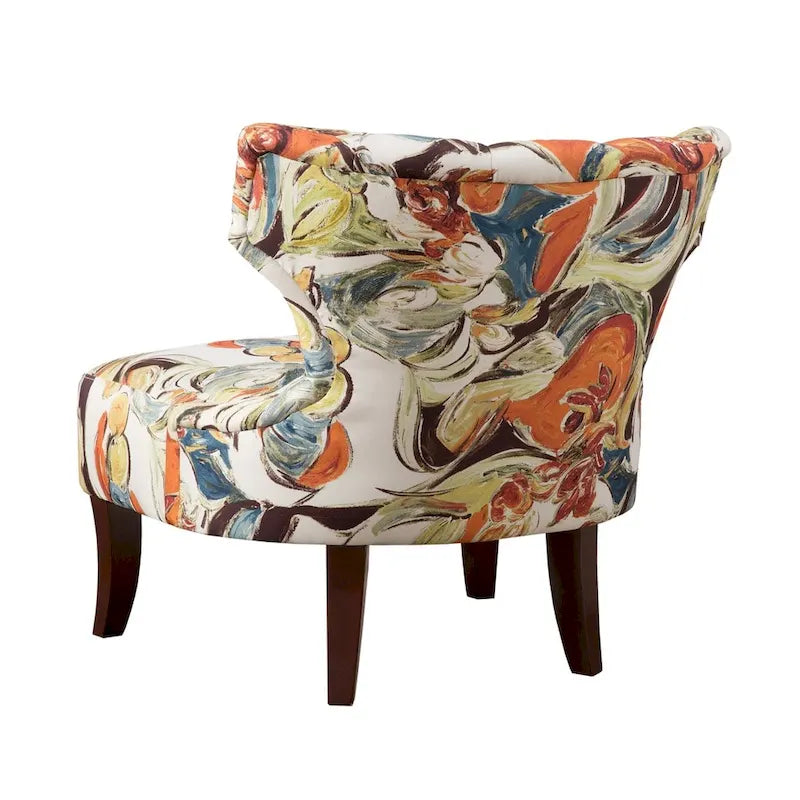 Madison Park Bree Hourglass Tufted Armless Chair