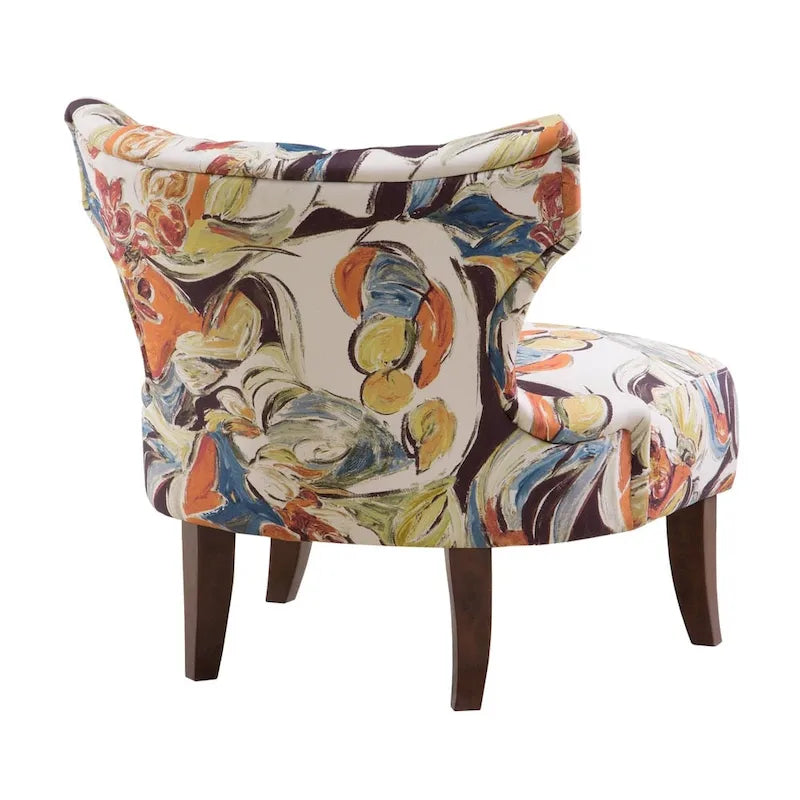 Madison Park Bree Hourglass Tufted Armless Chair