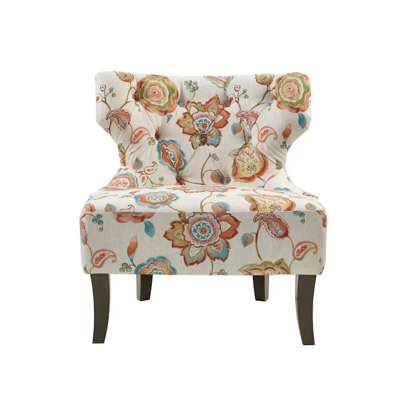 Madison Park Bree Hourglass Tufted Armless Chair