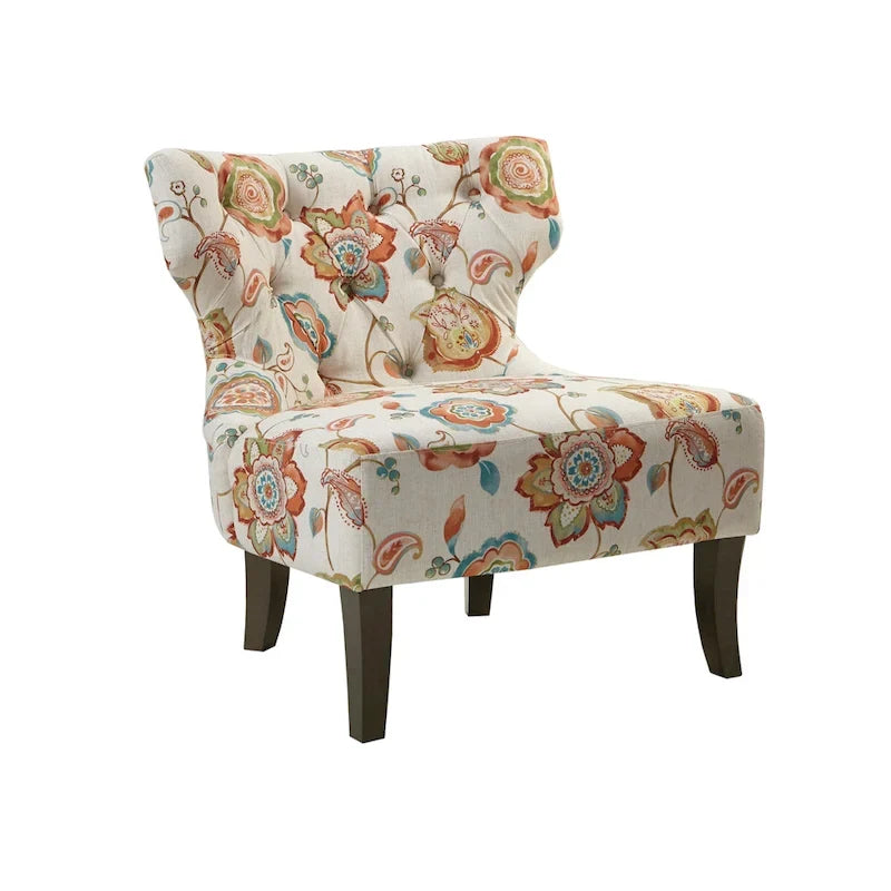 Madison Park Bree Hourglass Tufted Armless Chair