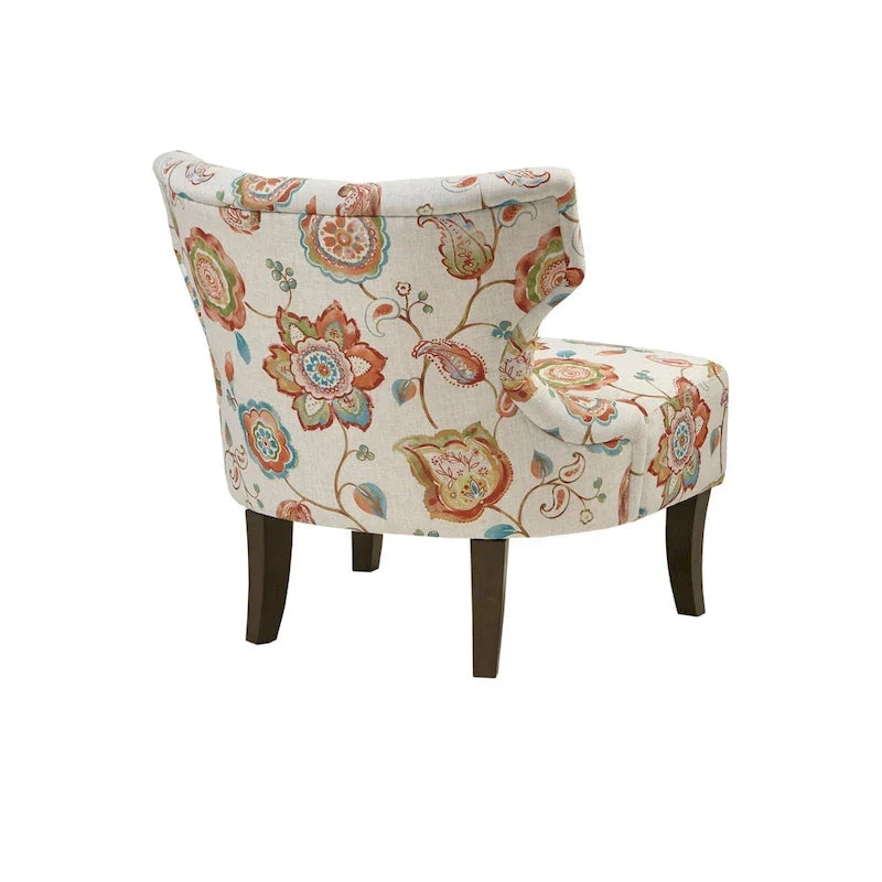 Madison Park Bree Hourglass Tufted Armless Chair