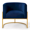 Accent Chair with Golden Metal Stand