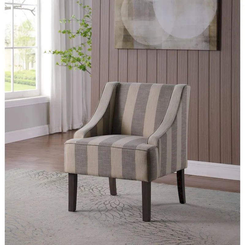 Fauteuil d'appoint classique HomePop avec accoudoirs incurvés