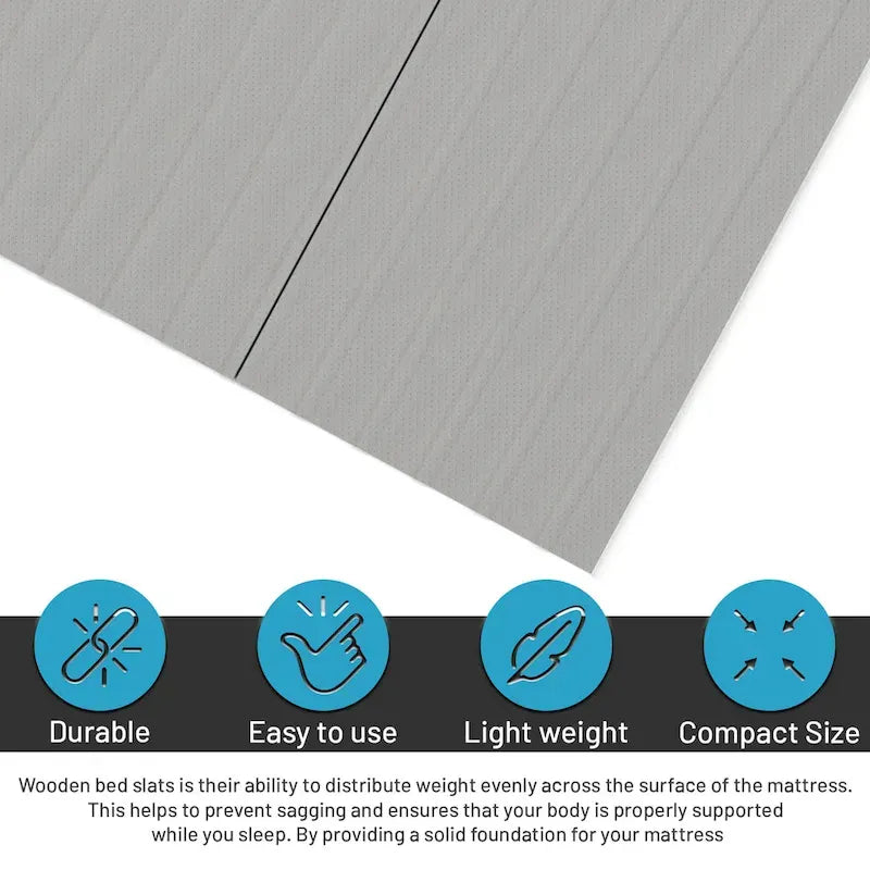 Doghe in Legno Verticali Rinforzate da 0,75 con Rivestimento per Sostegno Materasso.
