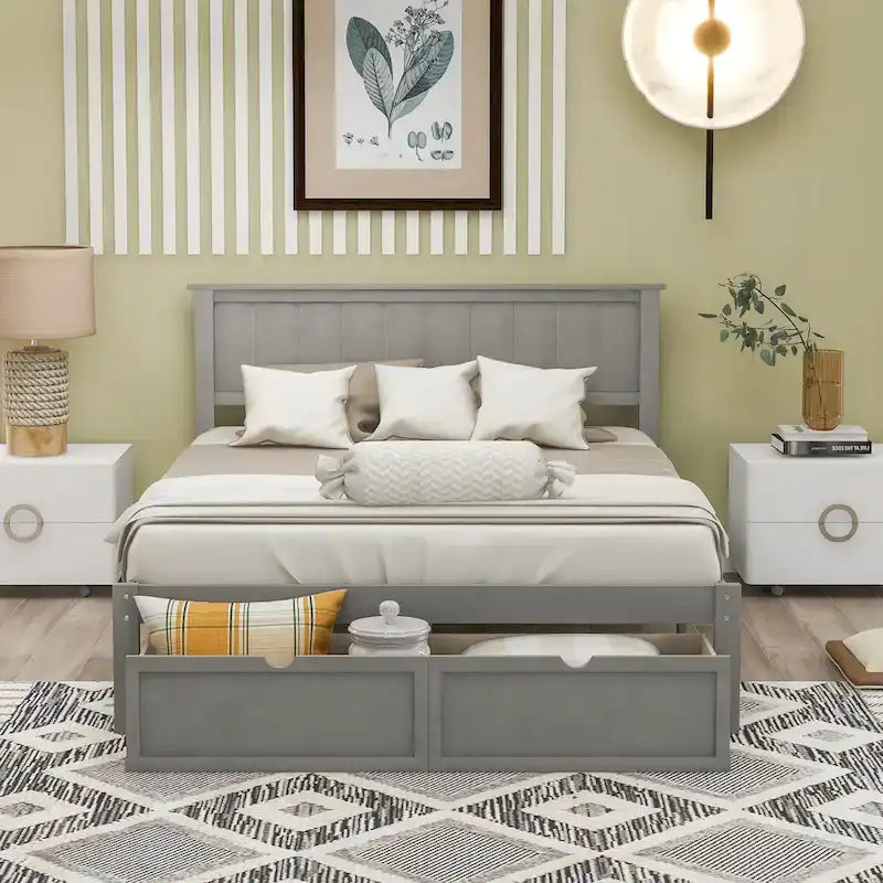 Letto a piattaforma moderno con cassetto sottoletto