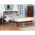 Letto matrimoniale Mission King in noce