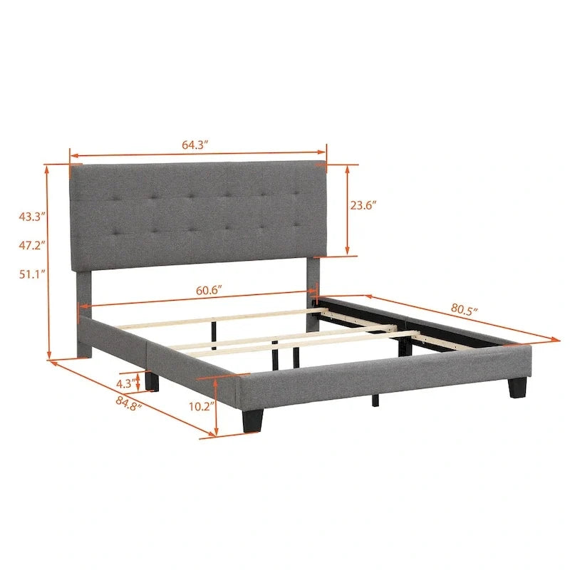 Letto imbottito capitonné