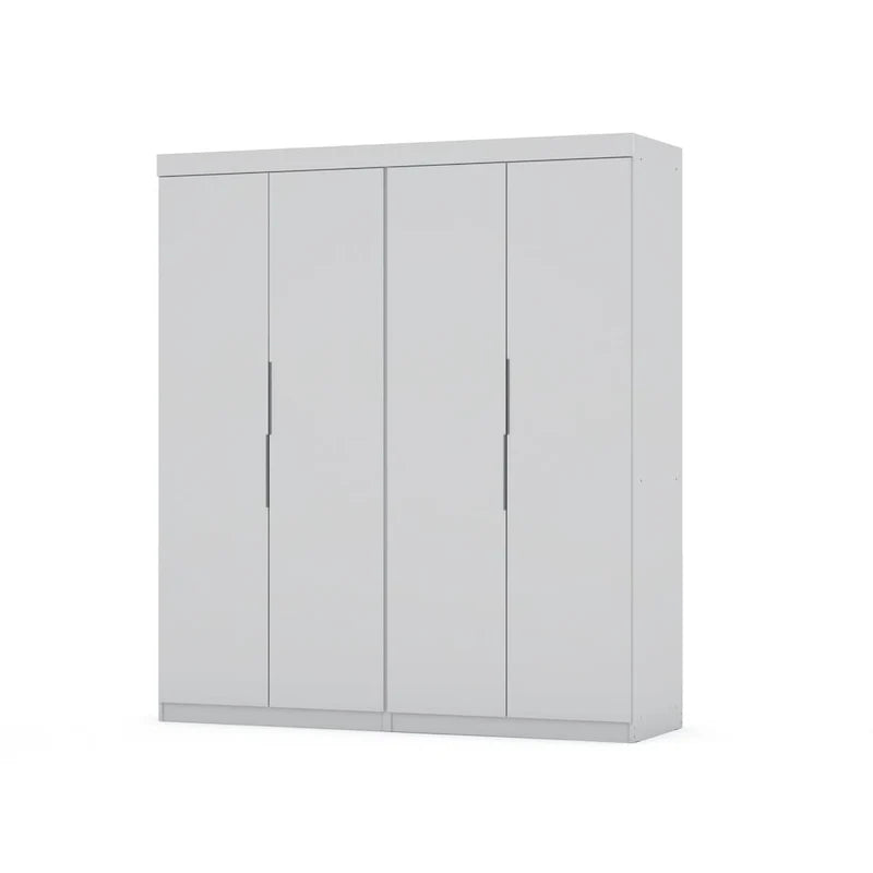 Armadio moderno a 2 sezioni Mulberry con 4 cassetti