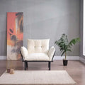 Mojay Futon Love SeatMetal frames2 Seater Plush Chenille Upholstered Sofa