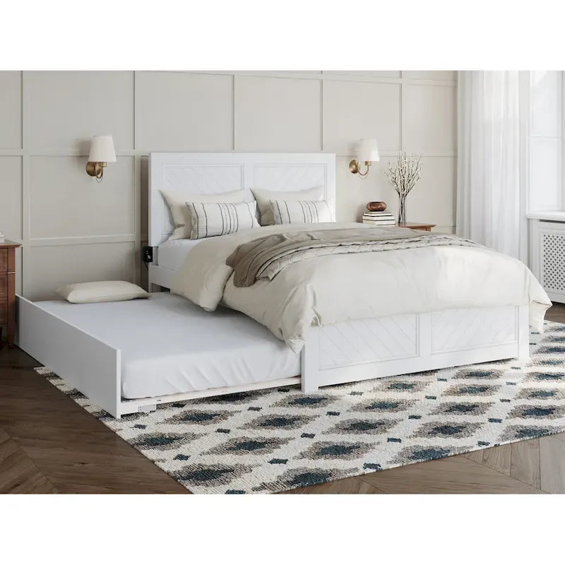 Letto matrimoniale Canyon con pediera abbinata e letto estraibile matrimoniale