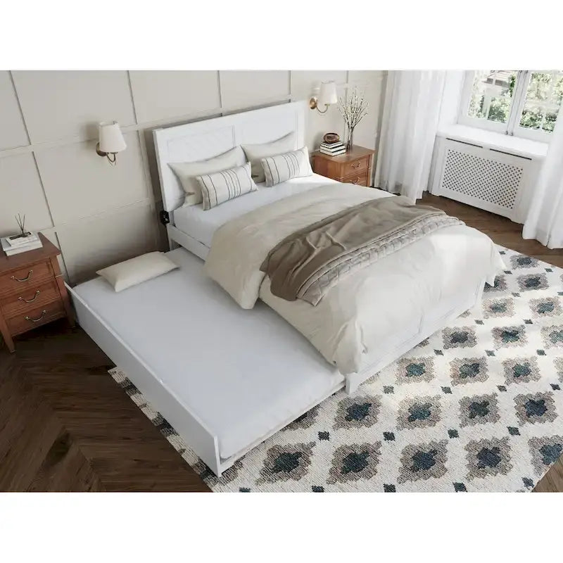 Letto matrimoniale Canyon con pediera abbinata e letto estraibile matrimoniale