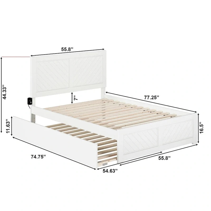 Letto matrimoniale Canyon con pediera abbinata e letto estraibile matrimoniale