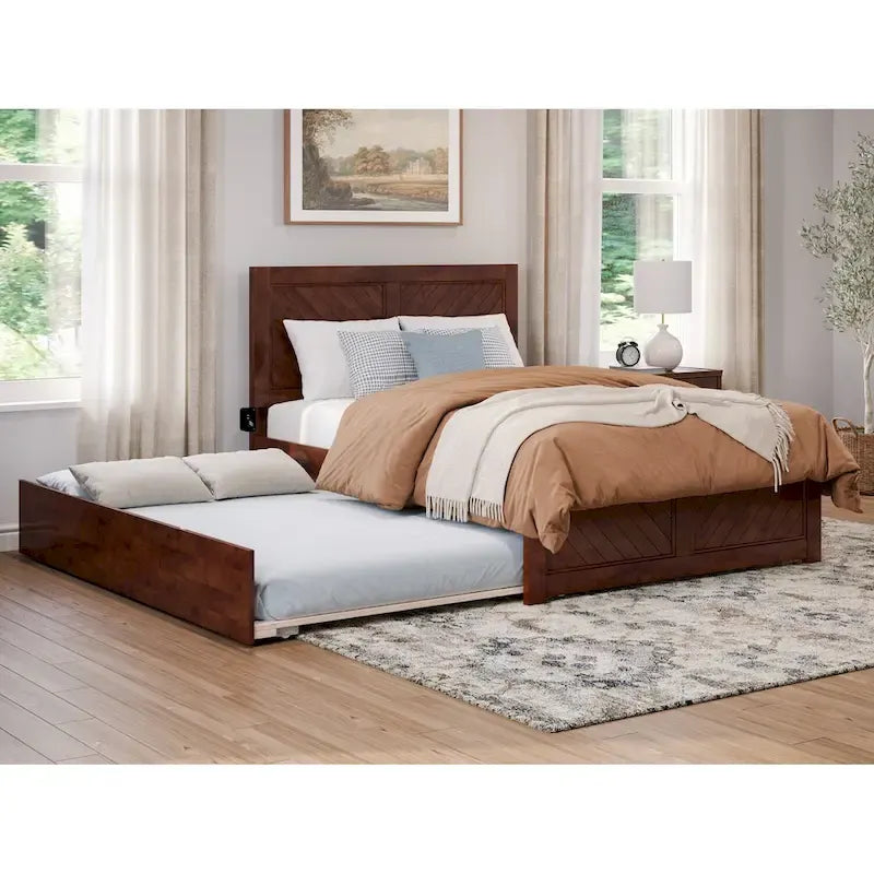 Letto matrimoniale Canyon con pediera abbinata e letto estraibile matrimoniale