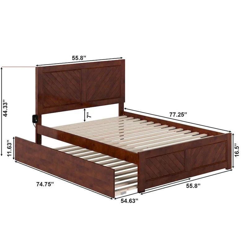 Letto matrimoniale Canyon con pediera abbinata e letto estraibile matrimoniale