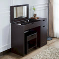 DH BASIC Moderno Noce 36 Mobile bagno con specchio e sgabello di Denhour