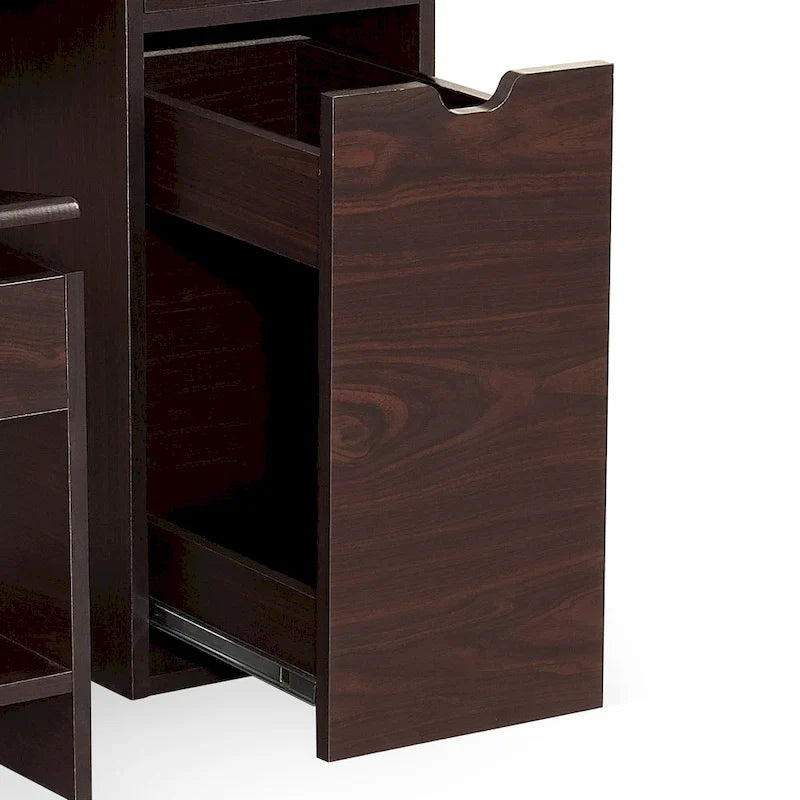 DH BASIC Moderno Noce 36 Mobile bagno con specchio e sgabello di Denhour
