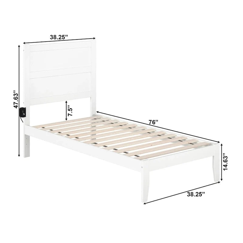 NoHo Twin Bed bianco